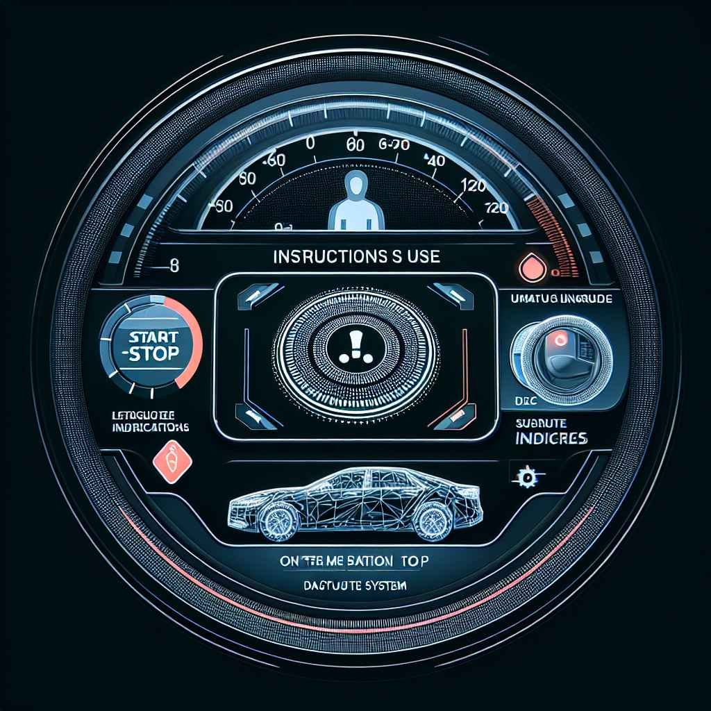 Automobil s uputama za korištenje start-stop sustava na zaslonu.
