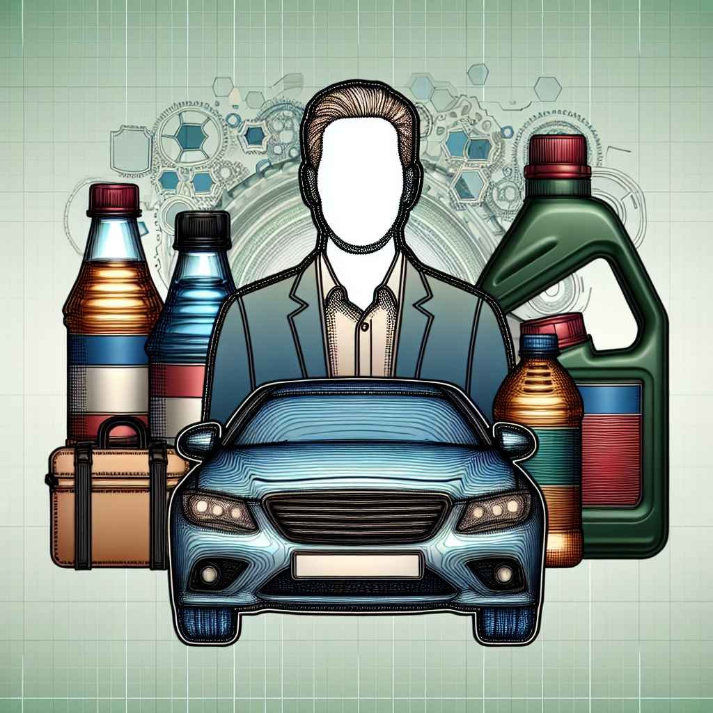 Bočice motornog ulja i automobil na ilustrativnoj pozadini.