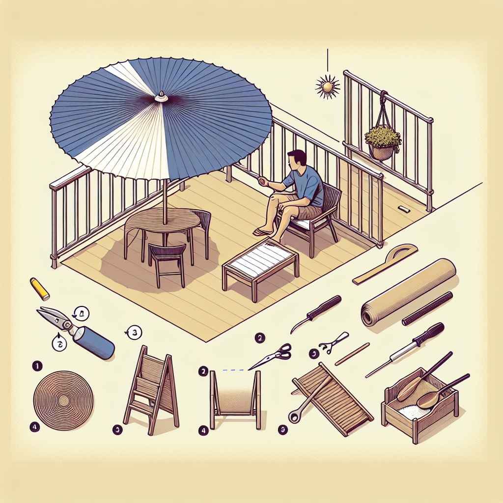 DIY upute za izradu suncobrana na terasi uz materijale i korake.