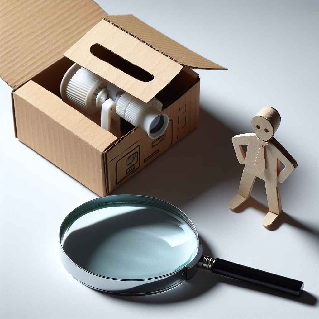 Domaći projektor za mobitel izrađen od kartonske kutije i povećala.