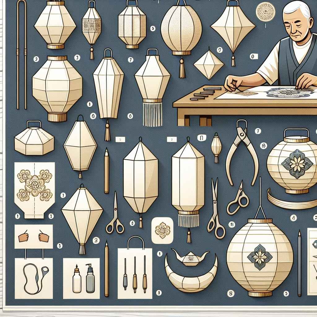 Papirnate lampice u raznim oblicima, s uputama za izradu i ukrašavanje.