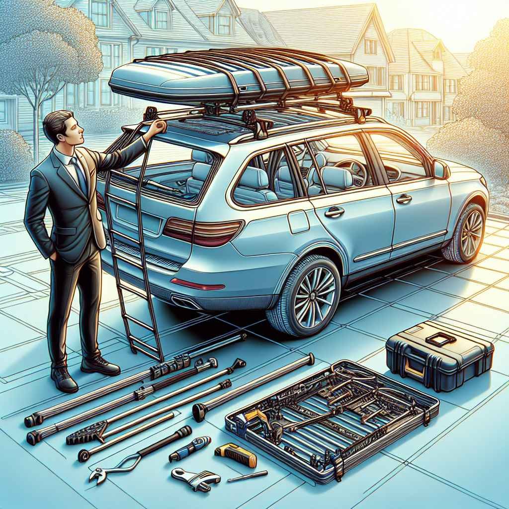 Slika prikazuje pravilnu instalaciju i održavanje krovnih nosača na automobilu.