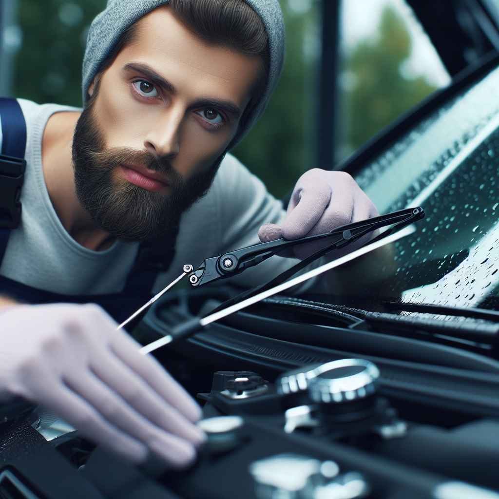 Zamjena metlica brisača korak po korak na automobilu.